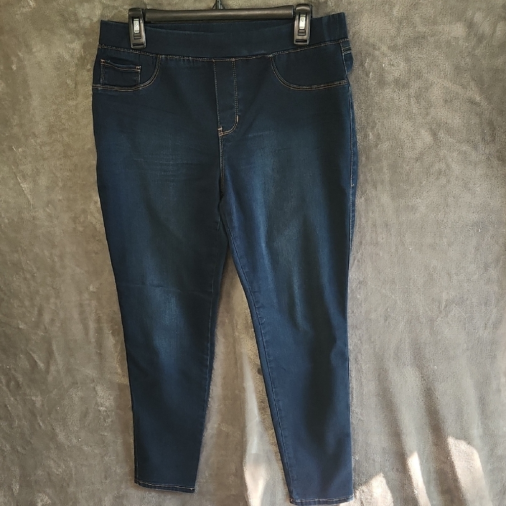 Christopher & Banks Blue Jeggings Classic Denim Style Size Large